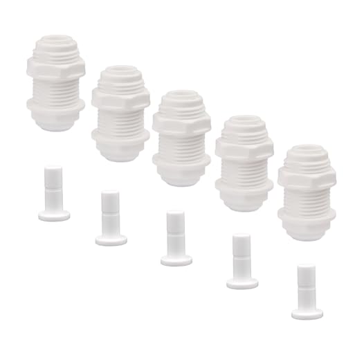 3/8" Bulkhead Connector Include end Plug- Push to Connect Fitting for RO Reverse Osmosis Systems, 3/8" OD Tube, Water Filter & Plumbing Quick Connect Adapter (5 PCS) - style: 3/8" X 3/8" Bulkhead Connector(5)
