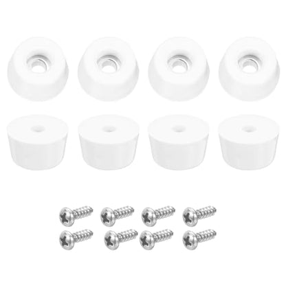 uxcell 8Pcs Rubber Bumper Feet, 0.39" H x0.67 W Round Pads with Stainless Steel Washer and Screws for Furniture, Appliances, Electronics - size: 0.39" H x0.67" W