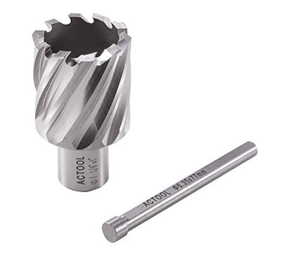1-3/8" Diameter × 1" Depth of Cut HSS ANNULAR Cutter with 3/4'' Weldon Shank - size: 1-3/8'' x 1''