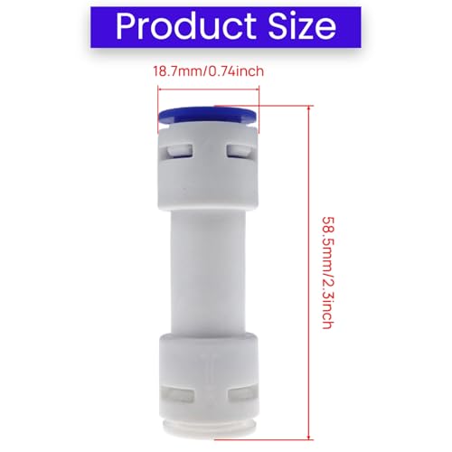 3/8 Inch Check Valve 2-Pack, POM One-Way Push to Connect Non-Return Valve, for RO Water Purifier, Ice Maker, Refrigerator, Coffee Machine, Prevents Water Backflow (3/8" OD Tube) (3/8'') - size: 3/8''