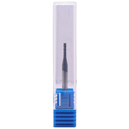 5Pcs 1/16" 4 Flute Solid Carbide Ball Nose End Mills - AlTiN Coated - size: 1/16 in