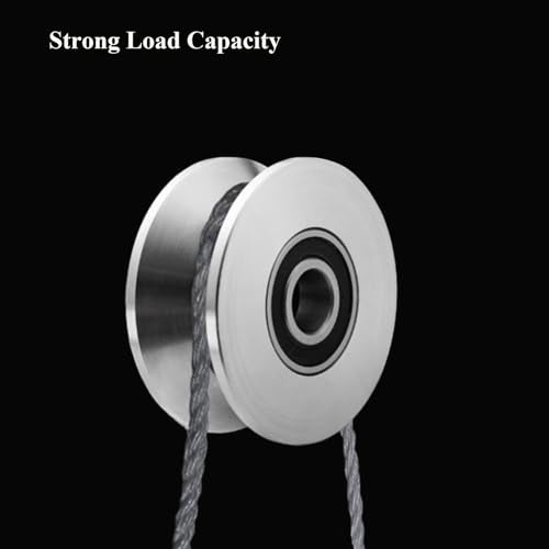 Sliding Gate Wheel Stainless Steel V Groove Wheel Heavy Duty Conveyor Rollers Industrial Caster Ball Bearing Pulley Rolling Gate Hardware Kit for Garage Door Machinery - size: 2pc 3inV