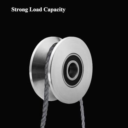 Sliding Gate Wheel Stainless Steel V Groove Wheel Heavy Duty Conveyor Rollers Industrial Caster Ball Bearing Pulley Rolling Gate Hardware Kit for Garage Door Machinery - size: 2pc 3inV