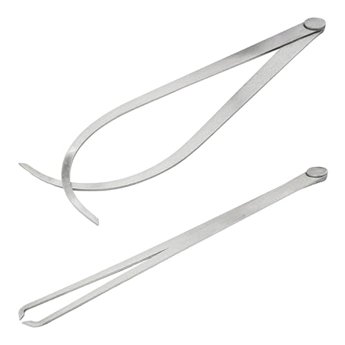 1 Pair 300mm/12 Inch Inside Outside Caliper Set, Stainless Steel Measuring Tool with Firm Friction Joint for Accurate Internal and External Measurements