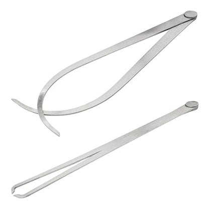 1 Pair 300mm/12 Inch Inside Outside Caliper Set, Stainless Steel Measuring Tool with Firm Friction Joint for Accurate Internal and External Measurements