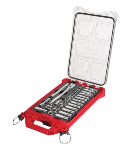 Milwaukee 48-22-9482 32-Piece Metric 3/8 in. Mechanics Ratchet and Socket Set with PACKOUT Case