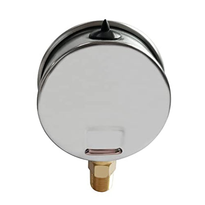 2-1/2" Dial 1/4" NPT 0~200Psi 304 Stainless Steel Glycerin Filled Pressure Gauge Bottom Mount - size: 0-200Psi (liquid filled), style: Lower Mount-1/4"NPT