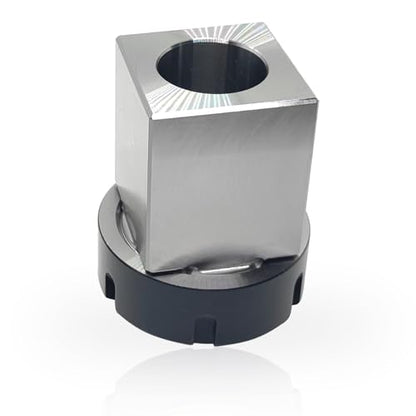 ER40 Collet Block - Square Collet Holder & Chucks, 0.005 mm Accuracy Carbon Steel Workholding Holder for CNC Lathe Engraving Machine