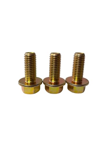 (25 Pieces) 1/2-13x1 1/4" Grade 8 Hex Flange Bolts Screws UNC Coarse Full Threads Zinc Yellow Trivalent