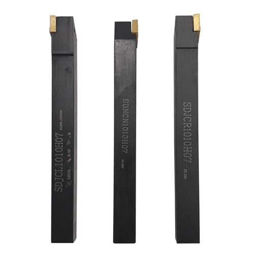 3pcs 3/8"/10mm Indexable Carbide Lathe Turning Tool Holder Set SDNCN1010H07 + SDJCL1010H07 + SDJCR1010H07 with 10pcs DCMT070204/DCMT21.51 Carbide Turning Insert(3/8" 10mm turning holders+DCMT inserts) - style: 3/8" 10mm turning holders+DCMT inserts