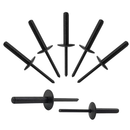 ALLCLEAN 80pcs All Black Large Flange Rivets,3/16 * 1" Open End Aluminum Blind Rivets,4.8 * 2 5Pop Blind Rivet - color: ALL Black, size: 3/16"*1"