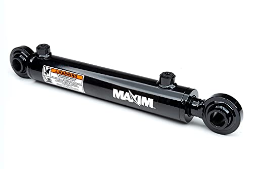 Maxim WSB Swivel Ball Welded Cylinder - Double Acting Hydraulic Cylinder 2.5” Bore x 36” Stroke, 1” Pin & 1.5” Rod Diameter, 44” Retracted, 3000 PSI, 14720 lb Column Load, SAE 8 Port Size, 53 lb - size: 2.5x36