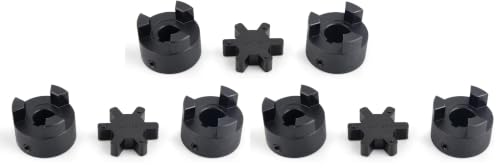 5/8" to 3/4" L075 Flexible 3-Piece L-Jaw Coupling Coupler Set & Rubber Spider for Log Wood Splitter Hybrid Equipment (Pack of 3) - size: 5/8" and 3/4" (Pack of 3)