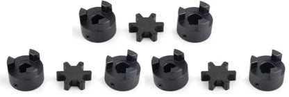 5/8" to 3/4" L075 Flexible 3-Piece L-Jaw Coupling Coupler Set & Rubber Spider for Log Wood Splitter Hybrid Equipment (Pack of 3) - size: 5/8" and 3/4" (Pack of 3)