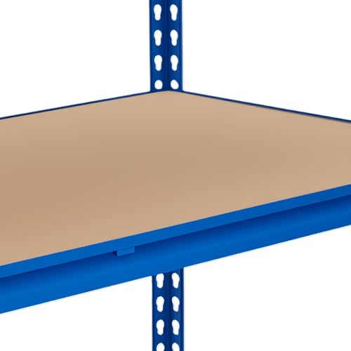 Heavy Duty Metal Adjustable Shelving Unit Storage Shelving - size: 48" W x 18" D x 72" H - Blue