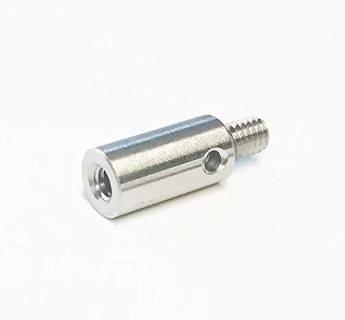 Thread Adapter 4-48 Outer Thread Shank to M2.5 Inner Thread for Dial Indicator 5mm Diameter 10mm Long