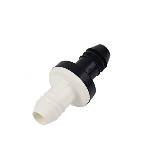 ABS 3/8" 10mm Inline vacuum Barb Check Valve for Liquid Air 1PCS - color: black &white 1