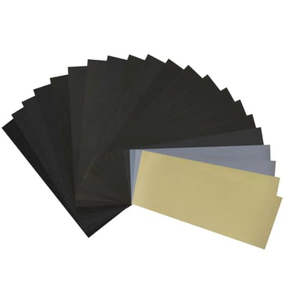 56Pcs Multi Grit Sandpaper Assortment 60-7000 Grit Wet Dry Silicon Carbide Sandpaper Sheets, Sand Paper for Wood Furniture, Car, Metal Polishing & Finishing