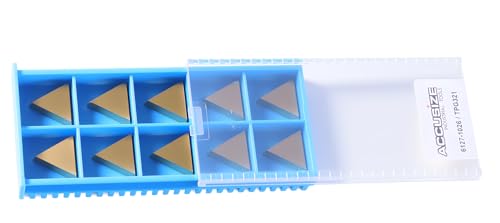 Accusize Industrial Tools Tpg321 Carbide Inserts Tin Coated 10 Pcs, 2127-1026x10 - size: TPG321