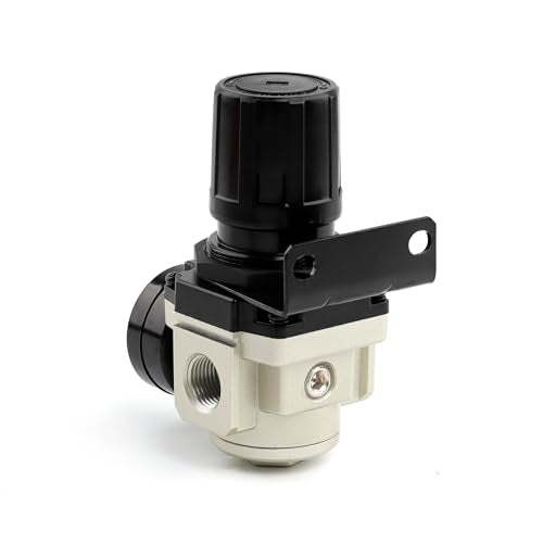 SNS AR4000-N04 Female Thread 1/2 NPT Air Pressure Regulator 0-150 PSI Adjustable,Bracket,Gauge - color: AR, size: 4000-N04