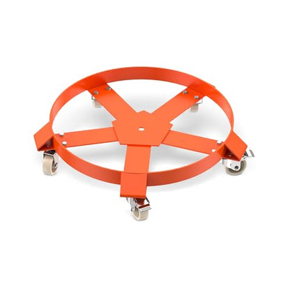 55 Gallon Drum Dolly, Heavy Duty 1250Lbs Load Capacity, Barrel Dolly Cart, Steel Frame with 5 Swivel Casters for Warehouse Drum Handling, 2pcs - size: 5 wheels