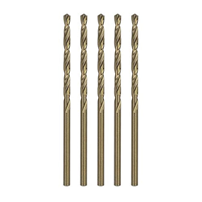 3/32 Inch Cobalt Drill Bit Set 5pcs for Metal, Steel, Hard Metal, Cast Iron (3/32 x 2-1/4") - size: 3/32 in (5-Piece Set)
