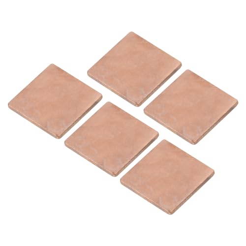 MECCANIXITY Heatsink Copper Sheet Shim, 1.5mm Thickness 15 x 15mm Pad with Thermal Conductive Adhesive Tape for Desktop Computer CPU Cooling Patch 5 Set - size: 1.5mm