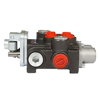 2 Spool Hydraulic Control Valve 3600 PSI, 11GPM Adjustable Hydraulic Directional Control Valve for Tractor Loader