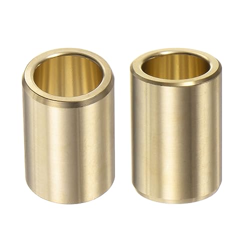 HARFINGTON 2pcs Sleeve Bearings 1/2" Bore 11/16" OD 1" Length Wrapped Oilless Bushing Brass Alloy for Transmission Conveyor System - size: 1/2" x 11/16" x 1"