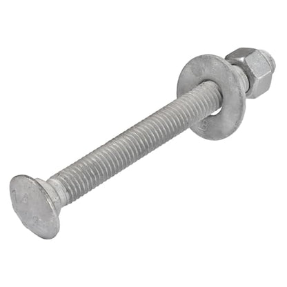 3/8" x 4-1/2" (50 Pack) Galvanized Carriage Bolt Kit, Grade 307A, Hot Dip Galvanized for Exterior Use by Makers Bolt - size: 3/8 x 4-1/2