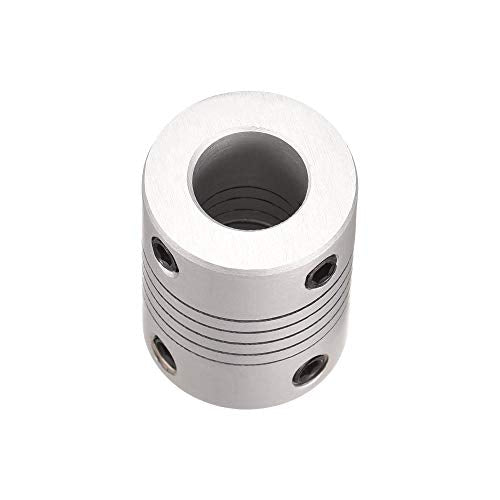 uxcell 7mm to 10mm Aluminum Alloy Shaft Coupling Flexible Coupler Motor Connector Joint L25xD19 Silver