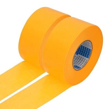 2roll Masking Tape (1.2" x55Yards Yellow) No Residue Universal Tape - color: Yellow, size: 1.2" x 55Yards