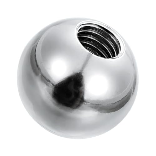 PATIKIL M8 x 20mm Ball Nuts Knob, 304 Stainless Steel Round Solid Silver Light Fixture Decorative Screw Cap Cover Machinery Hardware - size: M8x20mm