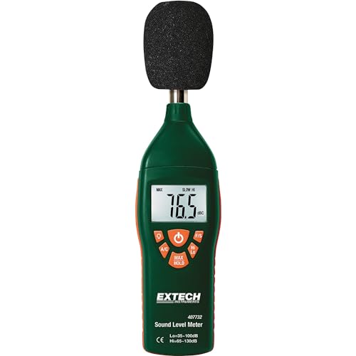 Extech 407732 Type 2 Digital Sound Level Meter 35 to 130 dB - style: Low/High Range Sound Level Meter