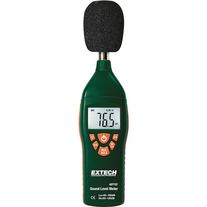 Extech 407732 Type 2 Digital Sound Level Meter 35 to 130 dB - style: Low/High Range Sound Level Meter