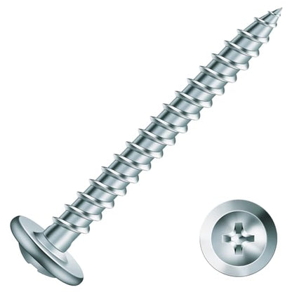 #8 x 1-1/2" Wood Screw 100Pcs Alloy Steel Standard Thread Truss Head Fast Self Tapping by SG TZH - color: Silver - Alloy Steel, size: #8 x 1-1/2"