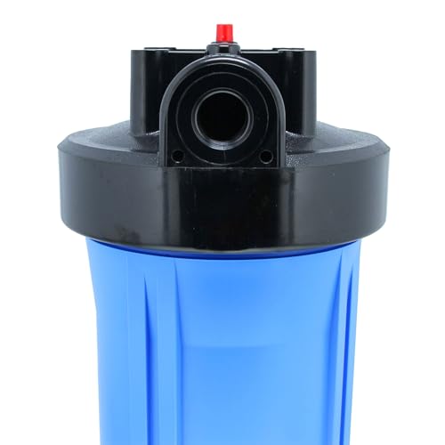 10-Inch Neo-Pure Water Filter Housing with Blue Sump and Black Cap, 3/4-Inch NPT Inlet/Outlet, Standard Cap Without Pressure Relief, Fits 10" x 4.5" Cartridges - size: 3/4 Inch NPT, style: Standard