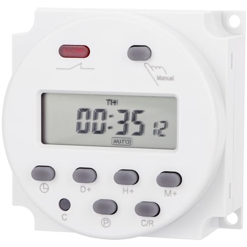 Timer Switch, DC/AC 24V 16Amp, Programmable Timer Time Relay Switch - size: AC/DC 24V