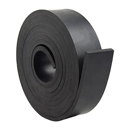 DEVNOL Neoprene Rubber Strip 1/4 (.250)" Thick X 2" Wide X 10'Long Grade 65A for Gasket, Surface Protection, Sealing - size: 1/4" x 2" x 10'