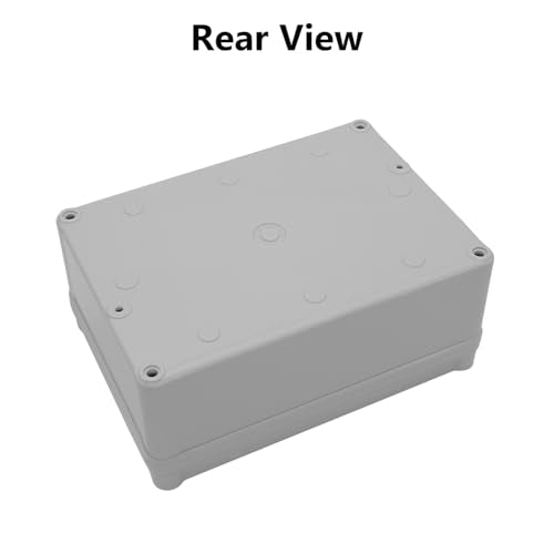 LeMotech Junction Box IP67 Waterproof Dustproof ABS Plastic Project Box for Electrical Outdoor Enclosure Gray 6.9 x 4.9 x 3 inch (175 x 125 x 75 mm),2 Pack - size: 6.9" x 4.9" x 3" (2pc)