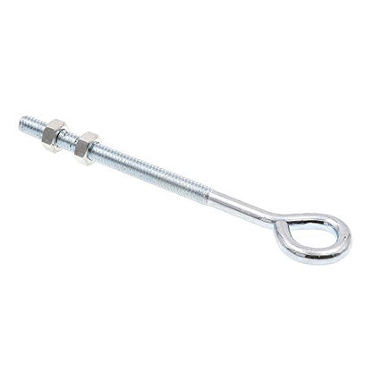 Prime-Line 9066459 Eye Bolts With Nuts, 1/4 in.-20 X 5 in., Zinc Plated Steel (10 Pack)