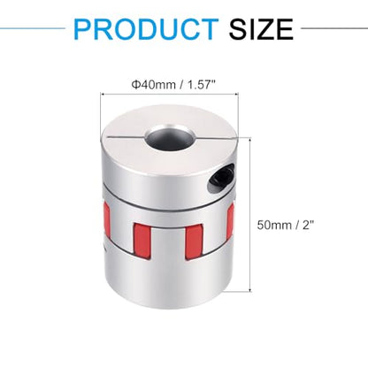 MECCANIXITY Aluminum Shaft Coupling Shaft Coupler 16mm to 22mm Flexible Spider Coupling L50mm x D40mm Coupler Jaw Spider Shaft Joint Connector for 3D Printers DIY CNC Router Milling Machine - size: 16mm to 22mm