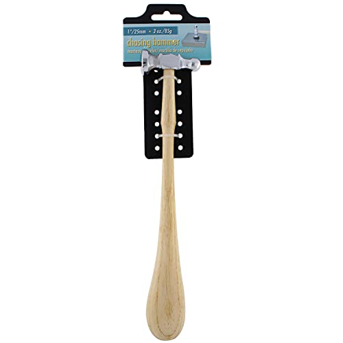 The Beadsmith Two-Sided Chasing Hammer, Metalworking Tool - size: 14 & 25mm Faces