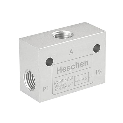 Heschen Pneumatic Shuttle Valve KV-08 PT1/4 One Way Quick Exhaust