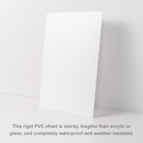 White Plastic Sheet Rigid PVC 1/8" Thick, 8x12, Pack of 3 by Mujoiny Panel Board for Signage Display Industrial DIY Crafts