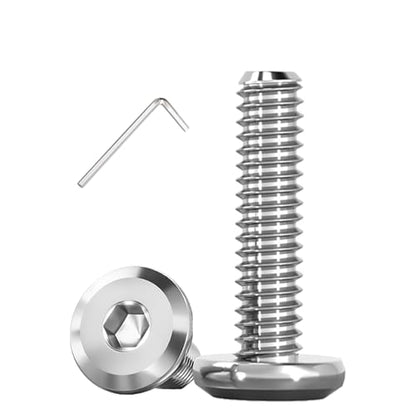 Metuja M6-1.0 x 25mm,20-Pack Silver Flat Head Hex Socket Cap Screw Bolts,304 Stainless Steel,Fully Threaded M6 Bolt,Metric Fasteners for Furniture - size: M6-1.0x25mm