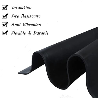 Silicone Rubber Sheet, Heat Resistant, Heavy Duty, Hardness 55A,12 x 12 Inch,1/16 Inch Thickness for DIY Gaskets, Pads, Seals, Crafts, Flooring,Cushioning of Anti-Vibration, Anti-Slip - size: 1/16