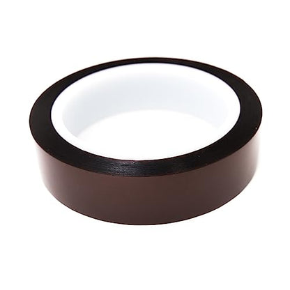 Polyimide Masking Tape, 3" Core, -269 to 400 Degree C Performance Temperature, 50 lbs/inch Tensile Strength, 2 mil Thick, 36 yds Length x 1-1/4" Width, Amber - size: 1.25 Inches