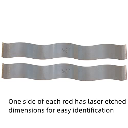 waltyotur 1/8 Inch Steel Wavy Parallel Set Accuracy 0.0002 Inch for Layout Work, Standard and Setup 9 Pairs - size: 1/8 in
