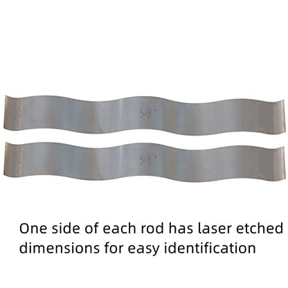 waltyotur 1/8 Inch Steel Wavy Parallel Set Accuracy 0.0002 Inch for Layout Work, Standard and Setup 9 Pairs - size: 1/8 in